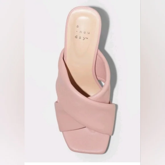 Women's Clementine Padded Crossband Mule Heels - A New Day" Dark Pink - Picture 3 of 8